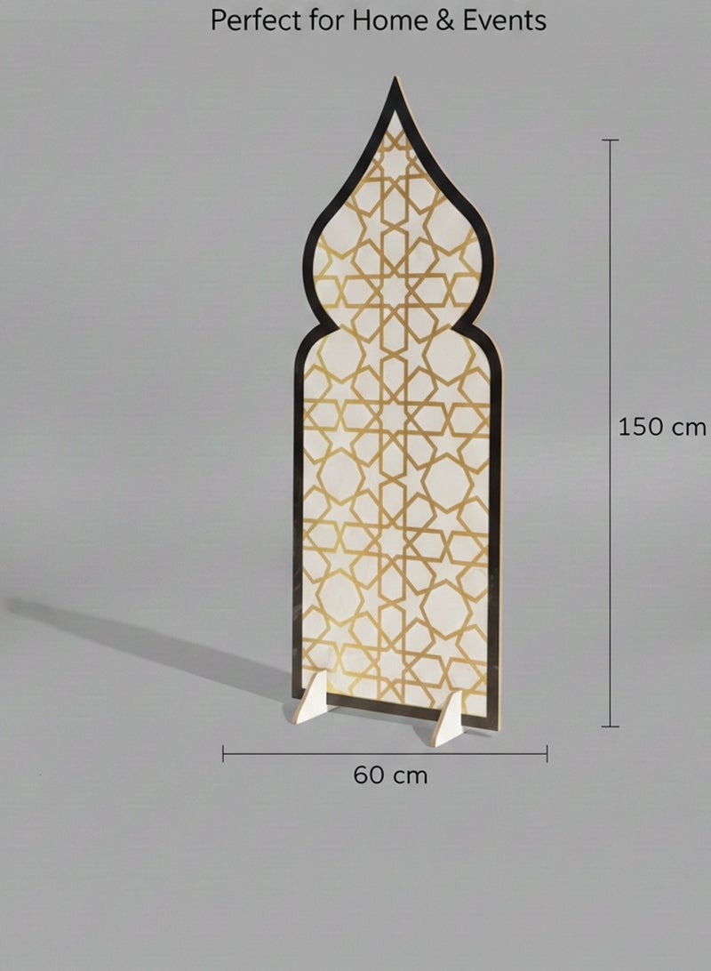 QUTOOB Home Decorations Moon & Stand - Ramadan Decor Ramadan Wallpapers - Ramadan & Eid Decorations - Decoration Art & Wall Paper Decoration Stand For Reception, for Welcoming , Cozy & Inviting Atmosphere - Image 5